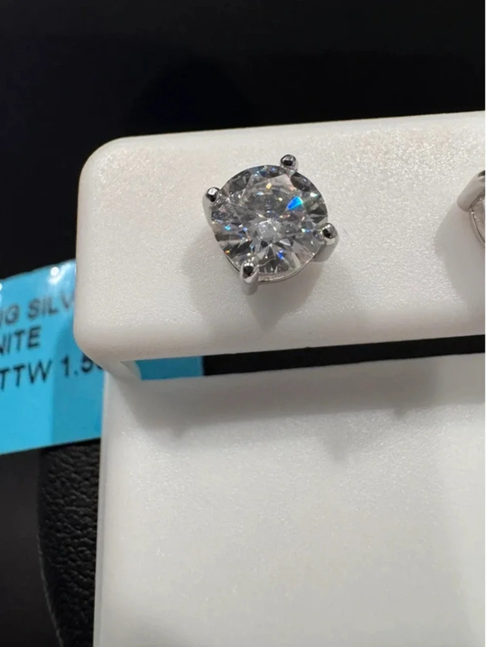 1.50 CTW Sterling silver moissanite VVSD